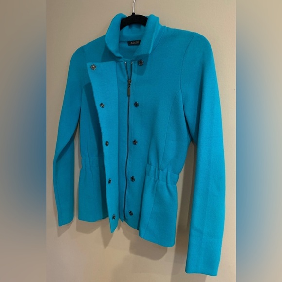 Women’s XS 0-2 Carlisle Blue Fall Career Jacket Blazer Tank Top Set Retail $598 - Picture 3 of 7